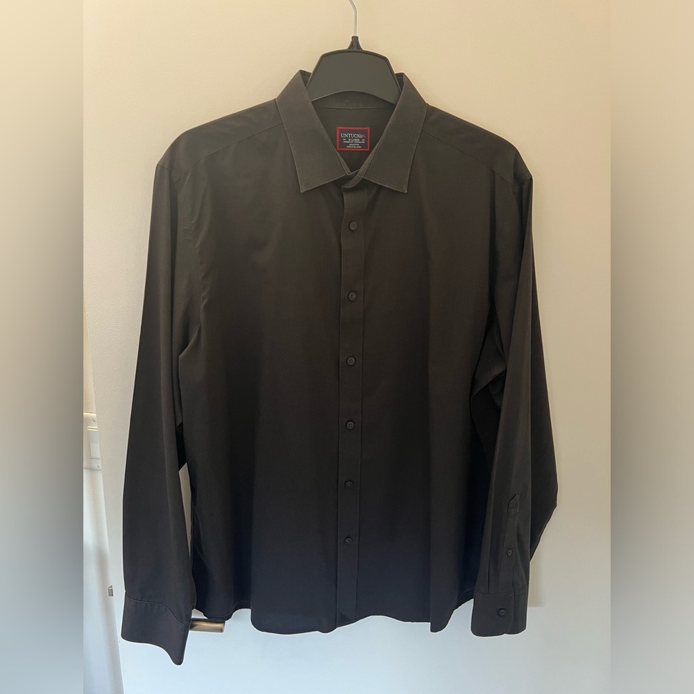 UNTUCKit Wrinkle-Free Black Stone Shirt - Picture 3 of 5